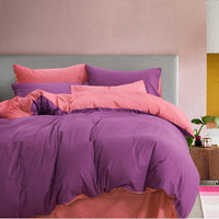 HKM-698131 Cotton Two-Piece Plain Sheet Cover Set for 1.8m Bed - Modern Twill Design