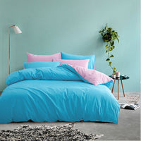HKM-698131 Cotton Two-Piece Plain Sheet Cover Set for 1.8m Bed - Modern Twill Design
