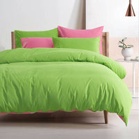 HKM-698131 Cotton Two-Piece Plain Sheet Cover Set for 1.8m Bed - Modern Twill Design