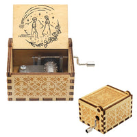 HKM-698131 Handmade Wooden Mini Music Box Featuring Moving Castle Design - Perfect Gift for All Occasions
