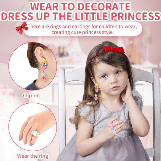 KTX-698387 Girl's Princess Jewelry Play Set - Indoor Pretend Play Toys for Kids, Perfect Gift for Ages 2-4