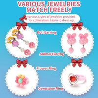 HKM-698387 Girl's Princess Jewelry Play Set - Indoor Pretend Play Toys for Kids, Perfect Gift for Ages 2-4