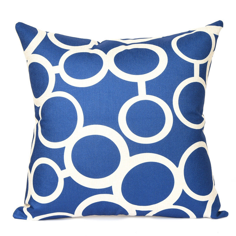 HKM-698515 Geometric Abstract Linen Pillowcase with PP Cotton Filling