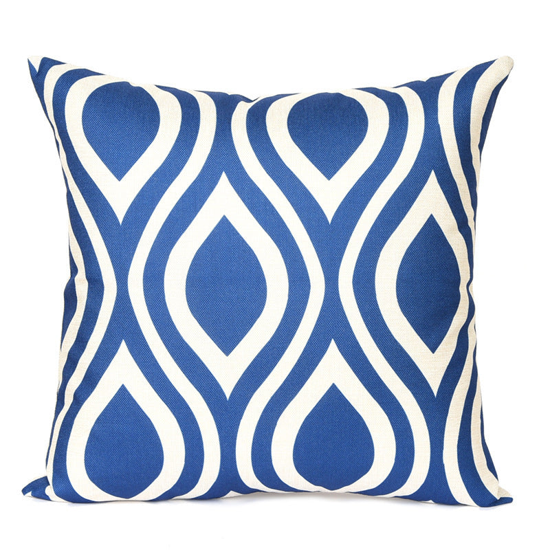 HKM-698515 Geometric Abstract Linen Pillowcase with PP Cotton Filling