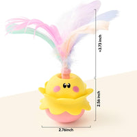HKM-698579 Interactive Automatic Cat Toy with Rotating LED Light and Rechargeable Battery