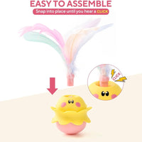 HKM-698579 Interactive Automatic Cat Toy with Rotating LED Light and Rechargeable Battery