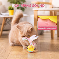 HKM-698579 Interactive Automatic Cat Toy with Rotating LED Light and Rechargeable Battery