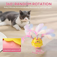 HKM-698579 Interactive Automatic Cat Toy with Rotating LED Light and Rechargeable Battery
