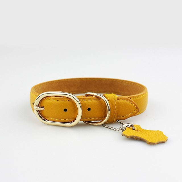 HKM-698835 Pet Leather Collar Color Cowhide