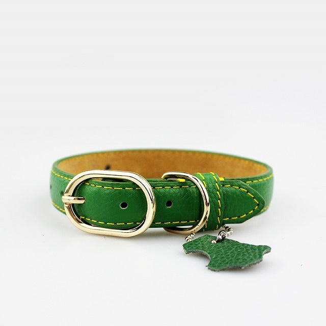 HKM-698835 Pet Leather Collar Color Cowhide