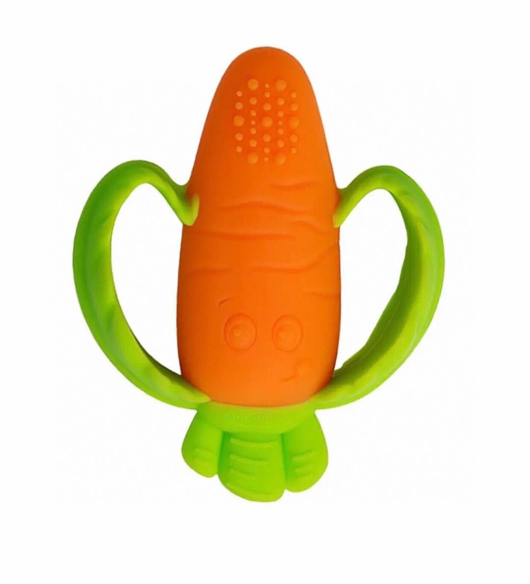 HKM-698963 Infantino Baby Tino Carrot Teether Toy for Infants, 0-2 Years, Plastic, 100 x 80 mm