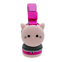 HKM-699027 Cute Cartoon On-Ear Bluetooth Wireless Sports Headphones for Running - Panda, Pig, Cat, Rabbit Designs
