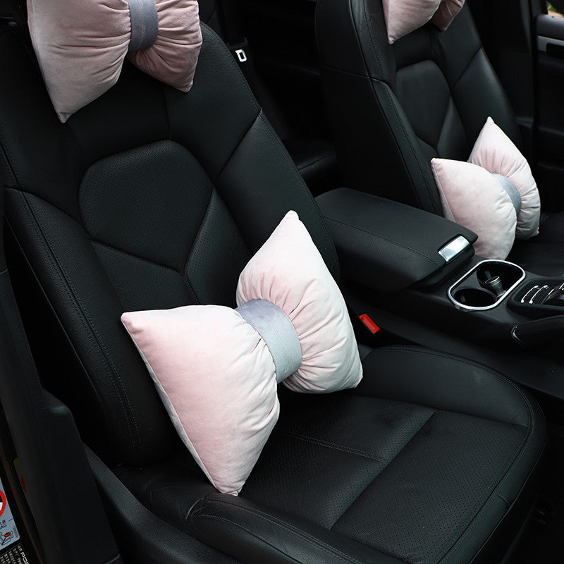 HKM-699091 Retro Velvet Car Neck Guard for Travel and Relaxation