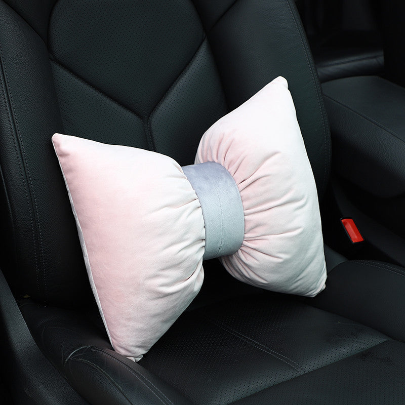 HKM-699091 Retro Velvet Car Neck Guard for Travel and Relaxation