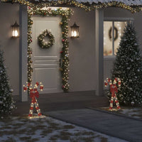 HKM-699091 Warm White LED Candy Cane Christmas Decoration with 8 Lighting Effects, Waterproof for Indoor and Outdoor Use