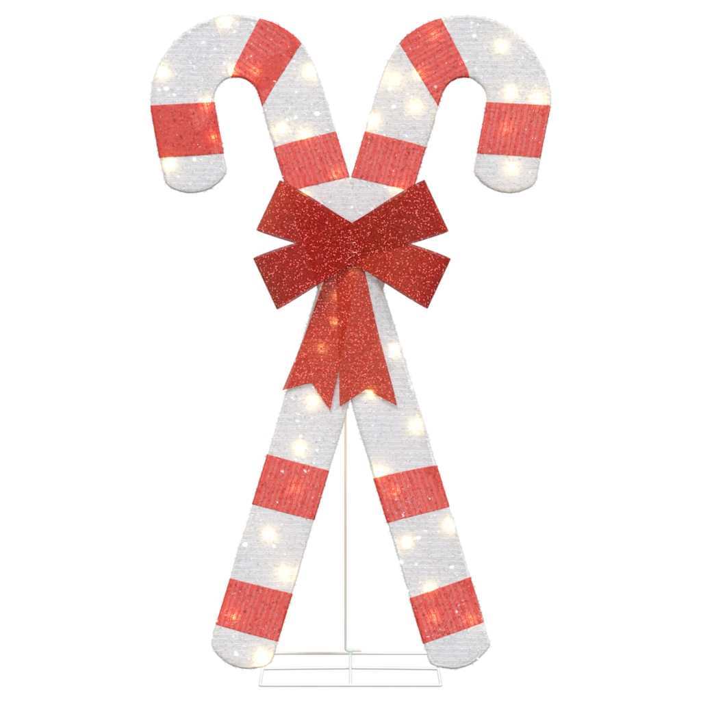 HKM-699091 Warm White LED Candy Cane Christmas Decoration with 8 Lighting Effects, Waterproof for Indoor and Outdoor Use