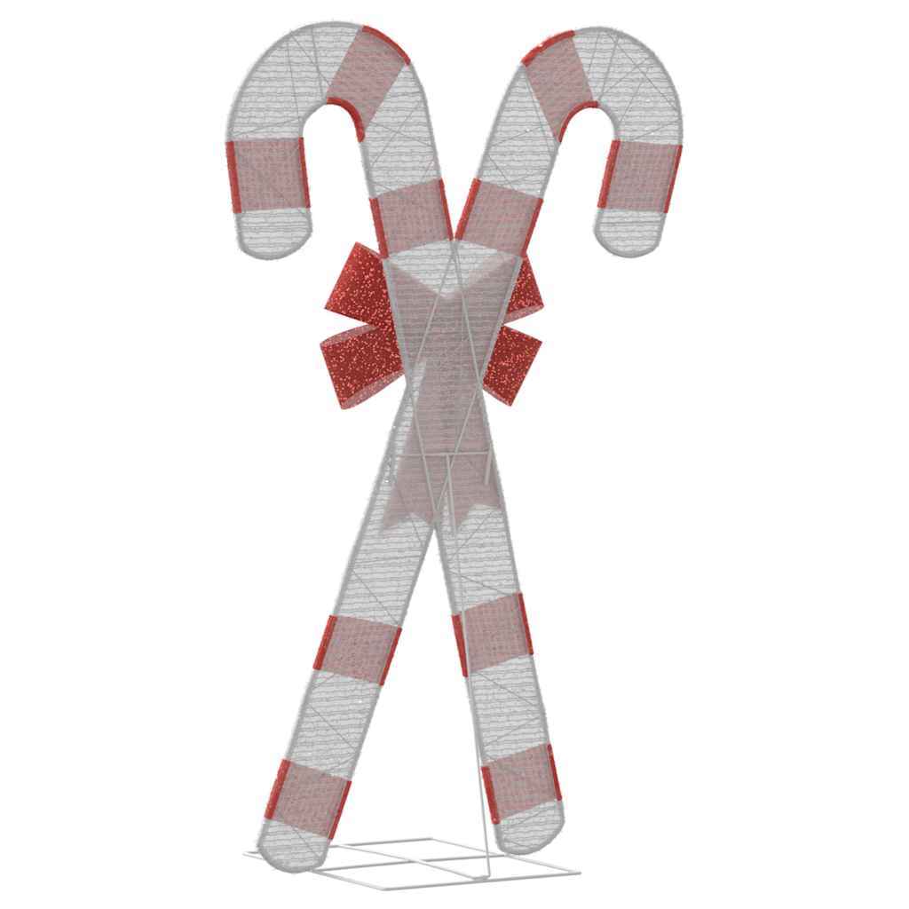 HKM-699091 Warm White LED Candy Cane Christmas Decoration with 8 Lighting Effects, Waterproof for Indoor and Outdoor Use