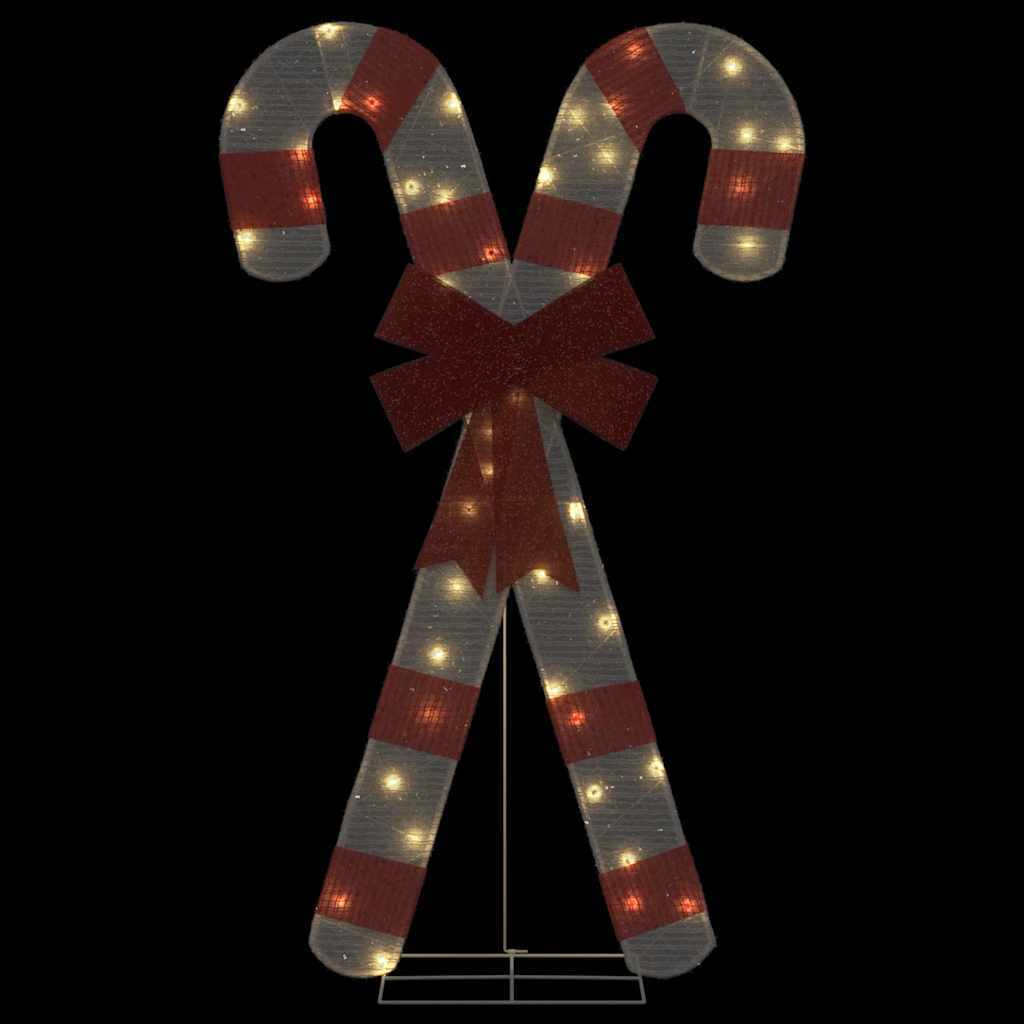 HKM-699091 Warm White LED Candy Cane Christmas Decoration with 8 Lighting Effects, Waterproof for Indoor and Outdoor Use