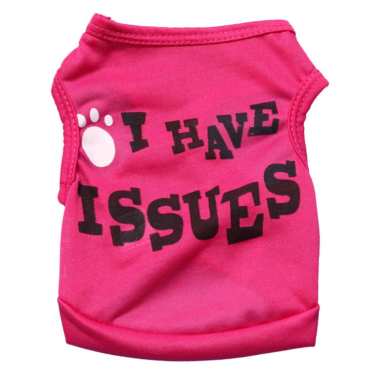 HKM-699155 Spring and Summer Polyester Pet Vest for Dogs in Blue, Rose Red, and Pink