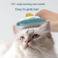 HKM-699219 Stainless Steel Pet Grooming Comb Set with Knot Opener for Easy Hair Removal