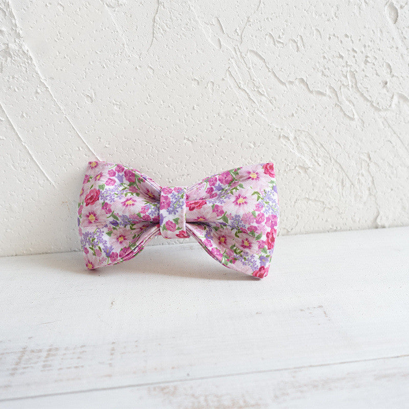 HKM-699283 Double Layer Bow Tie Dog Collar Flower in Various Sizes