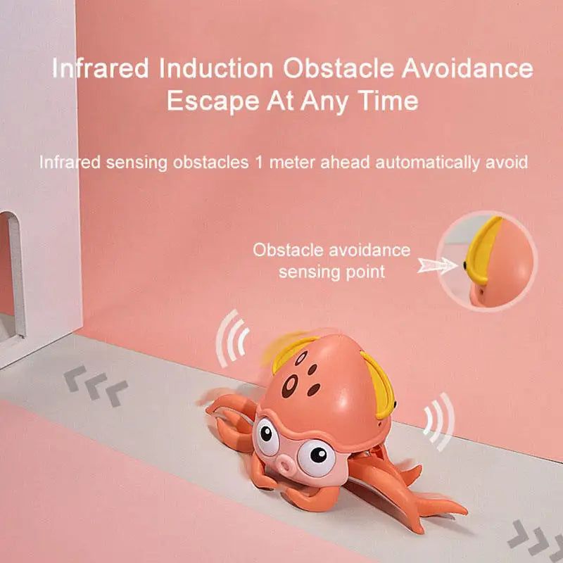 HKM-699283 Electric Crawling Octopus Toy for Kids with Light and Music - Educational Fun Toy for Infants and Toddlers
