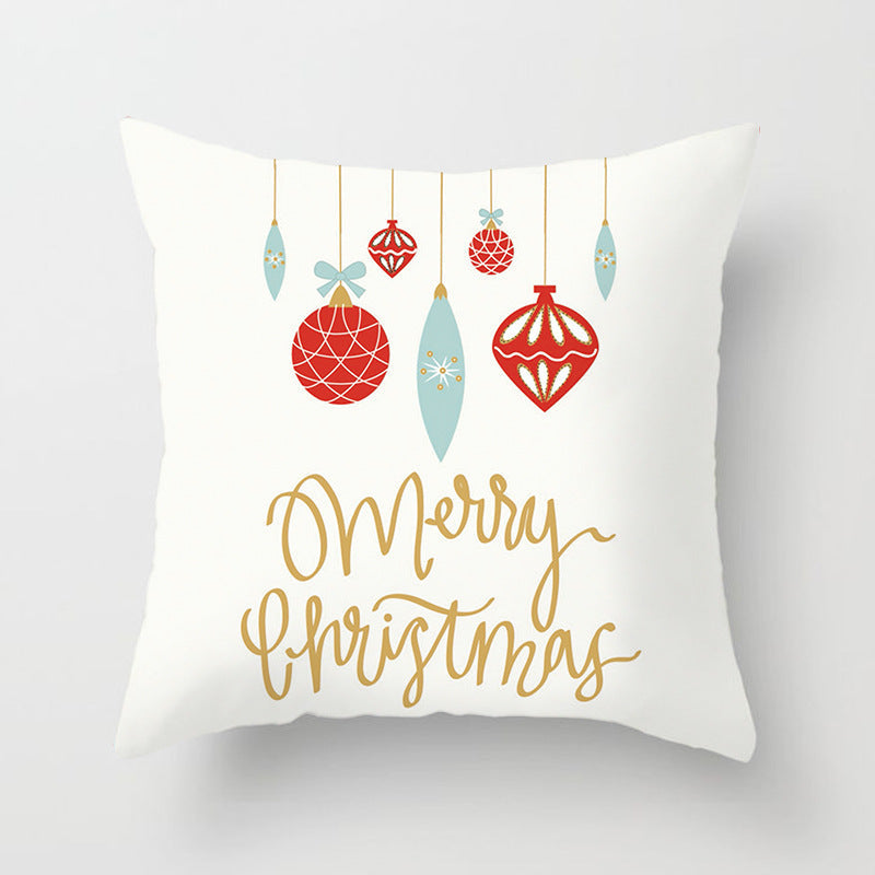 HKM-699347 Nordic Style Christmas Peach Skin Fabric Cushion Cover for Home Decor