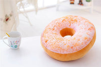 HKM-699411 Creative Plush Donut Pillow Cushion - Soft PP Cotton Bedding in Various Flavors