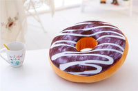 HKM-699411 Creative Plush Donut Pillow Cushion - Soft PP Cotton Bedding in Various Flavors