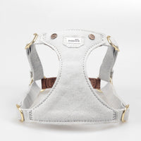 HKM-699475 Adjustable Denim Harness for Small and Medium Dogs with Cowhide Accents