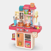 HKM-699539 Educational Plastic Cooking Playset with Real Sound and Light for Kids Ages 2-14
