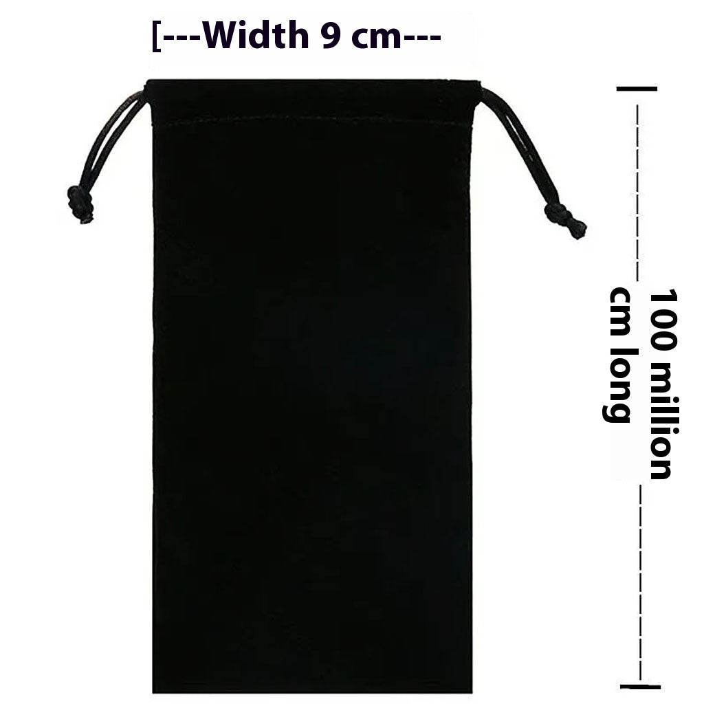 HKM-699539 Pressure-Proof Flannel Sunglasses Storage Bag - Durable Cloth Eyewear Case (9x17CM)