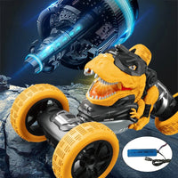 HKM-699859 Remote Control Dinosaurs RC Twist Stunt Truck Toy for Indoor-Outdoor Fun, Electric Battery-Powered Vehicle