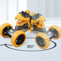 HKM-699859 Remote Control Dinosaurs RC Twist Stunt Truck Toy for Indoor-Outdoor Fun, Electric Battery-Powered Vehicle