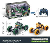 HKM-699859 Remote Control Dinosaurs RC Twist Stunt Truck Toy for Indoor-Outdoor Fun, Electric Battery-Powered Vehicle