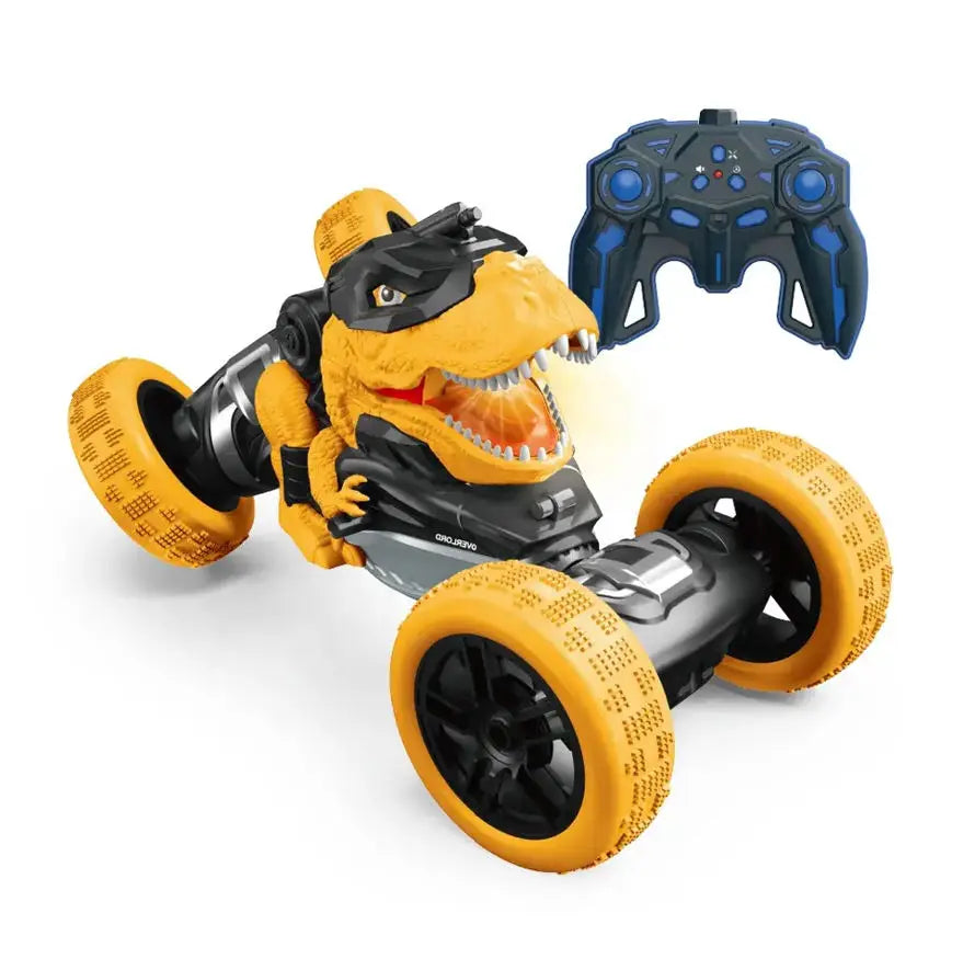HKM-699859 Remote Control Dinosaurs RC Twist Stunt Truck Toy for Indoor-Outdoor Fun, Electric Battery-Powered Vehicle