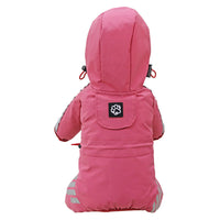 HKM-699923 Waterproof Dog Raincoat - Four Feet Rain Cape in Pink, Blue, Yellow, Fashionable & Breathable
