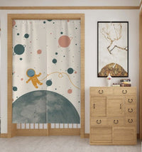HKM-699987 Customizable Fabric Door Curtain with Telescopic Rod and Magnet - Multiple Sizes Available