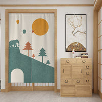 HKM-699987 Customizable Fabric Door Curtain with Telescopic Rod and Magnet - Multiple Sizes Available