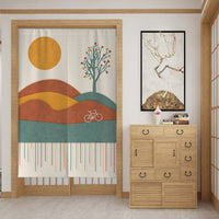 HKM-699987 Customizable Fabric Door Curtain with Telescopic Rod and Magnet - Multiple Sizes Available