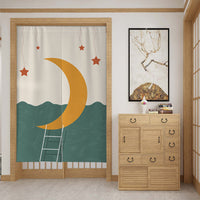 HKM-699987 Customizable Fabric Door Curtain with Telescopic Rod and Magnet - Multiple Sizes Available