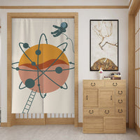 HKM-699987 Customizable Fabric Door Curtain with Telescopic Rod and Magnet - Multiple Sizes Available