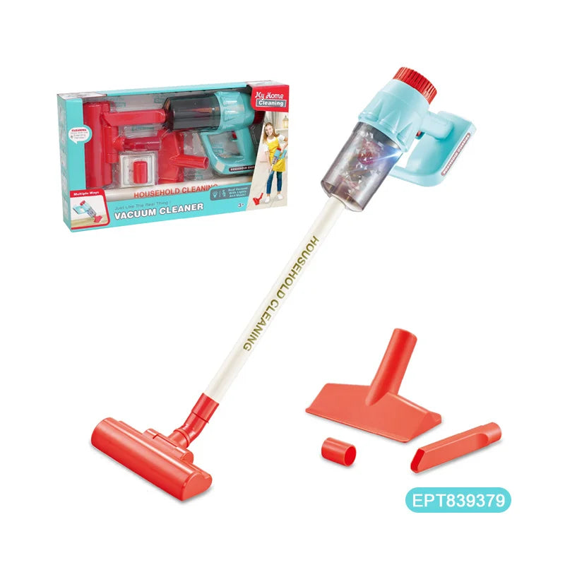 KTX-700115 Battery Operated Kids Dust Collector Cleaning Set with Light for Pretend Play