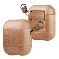 HKM-700179 Solid Wood Shell Holster for AirPods - Compatible with iPhone Models, Easy to Install and Disassemble, Scratch-Resistant Design