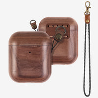 HKM-700179 Solid Wood Shell Holster for AirPods - Compatible with iPhone Models, Easy to Install and Disassemble, Scratch-Resistant Design