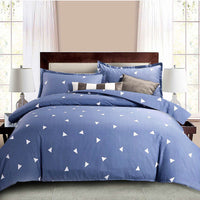 HKM-700243 Brushed Diamond Velvet 4-Piece Bedding Set with Geometric Design