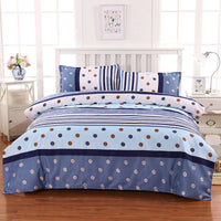 HKM-700243 Brushed Diamond Velvet 4-Piece Bedding Set with Geometric Design