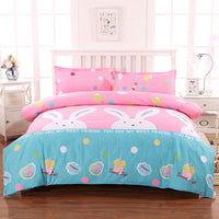 HKM-700243 Brushed Diamond Velvet 4-Piece Bedding Set with Geometric Design