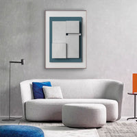HKM-700435 Nordic Brown 3D Geometric Abstract Canvas Art for Modern Décor