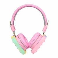 HKM-700499 Bluetooth Fidget Headphones with Pop Bubbles for Kids and Adults - Stress Relief Toy and On-Ear Headset